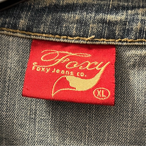 Vintage Foxy Jeans cropped jean jacket - Picture 3 of 9